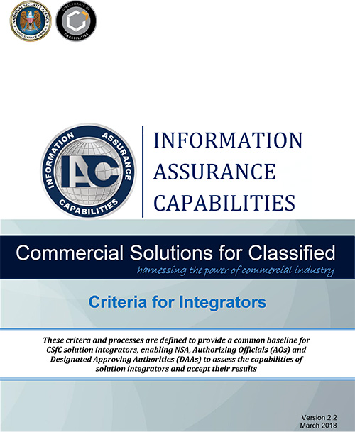 Information Assurance Capabilities - Criteria for Integators